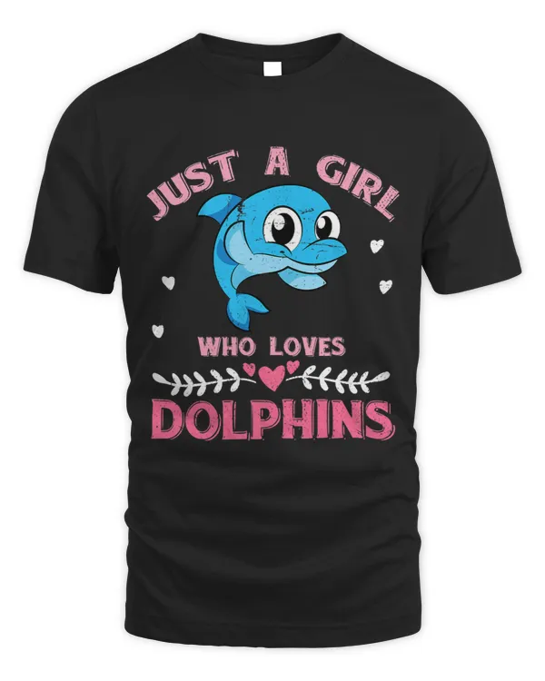 Dolphin Lover Just A Girl Who Loves Dolphins Women Retro Dolphin 1