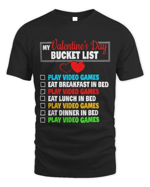 My Bucket List Funny Video Games Boys Gamer Valentines Day