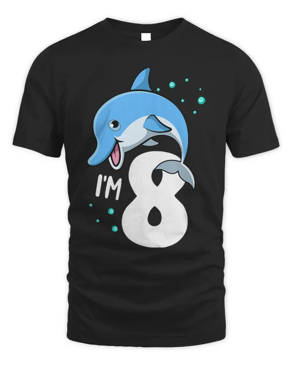 Dolphin Lover Kids Im 8 8th Birthday Dolphin Party Gift