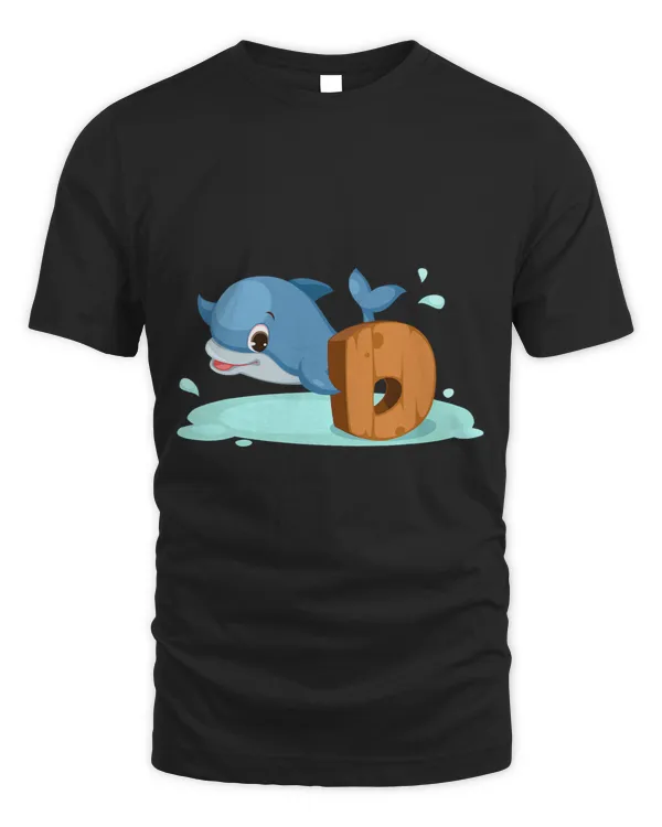 Dolphin Lover Letter D Alphabet Animals For Boys Girls