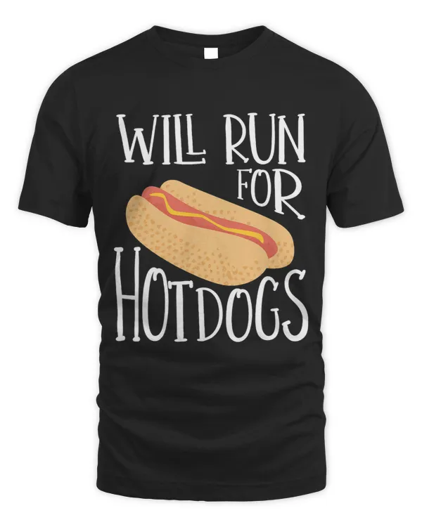 Funny Runner Quote Will Run For Hot Dogs Running Joke