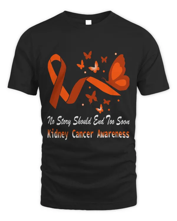 Kidney Cancer Awareness Butterfly Orange Ribbon Support