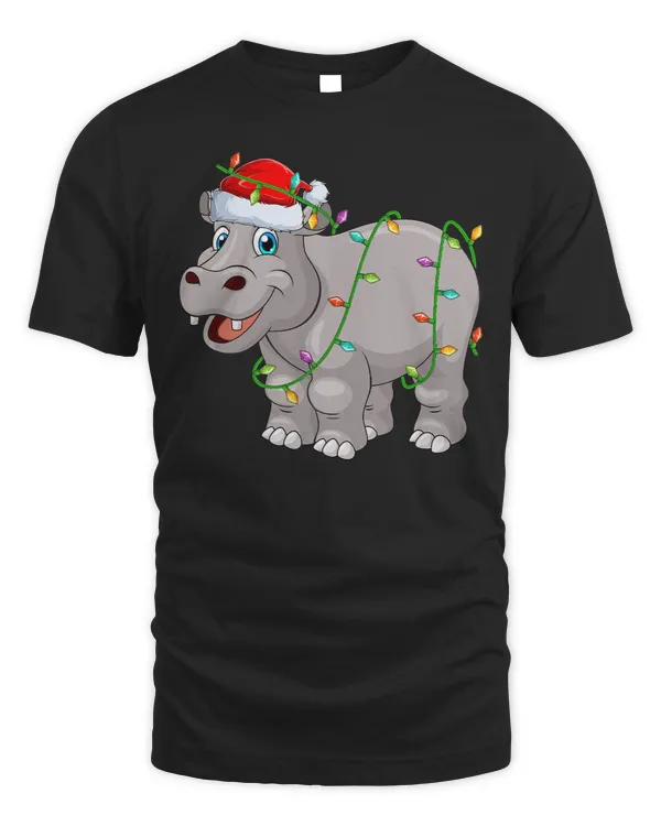 Hippopotamus Lover Xmas Santa Hat Christmas 105 Hippo