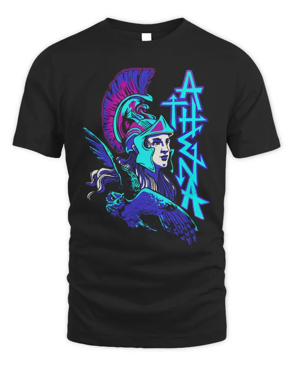 Athena Goddess Greek Mythology Retrowave Vaporwave