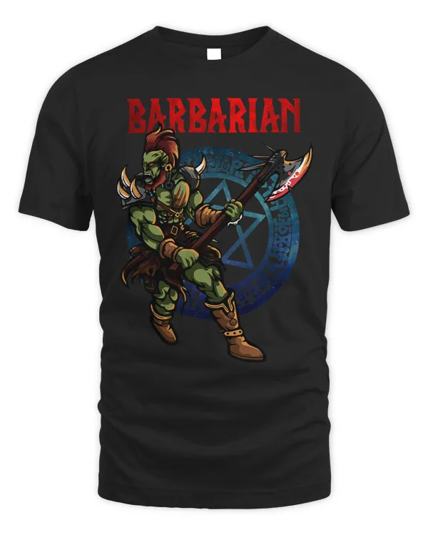 Half Orc Barbarian Fantasy Tabletop RPG Roleplaying Gamers