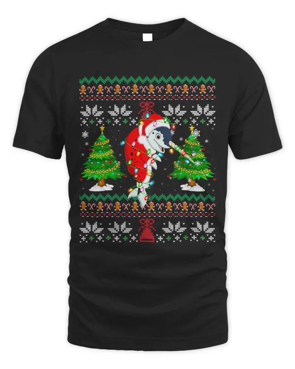 Narwhal Lover Xmas Tree Matching Santa Narwhal Ugly Christmas