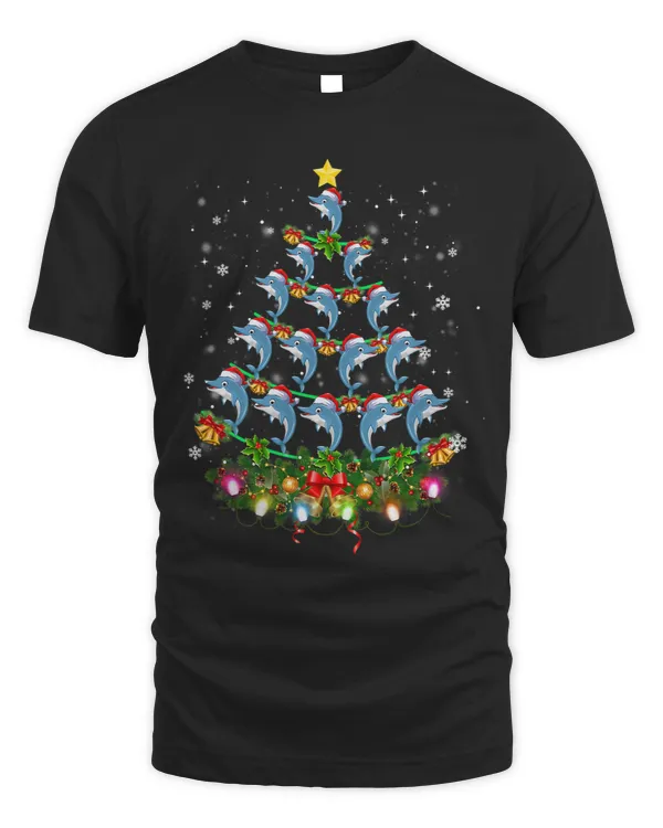 Dolphin Lover Santa Dolphin Fish Lover Xmas Dolphin Christmas Tree