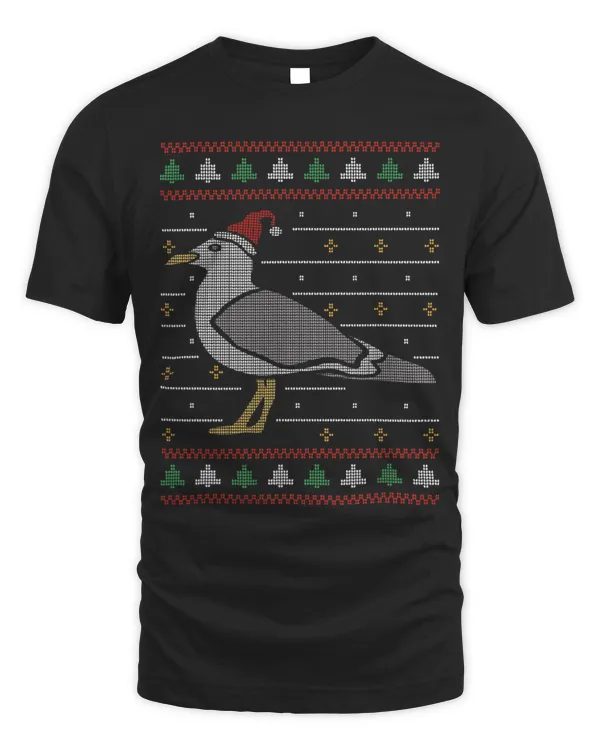 Seagull Lover Ugly Christmas Seagull Santa Hat Animal Christmas