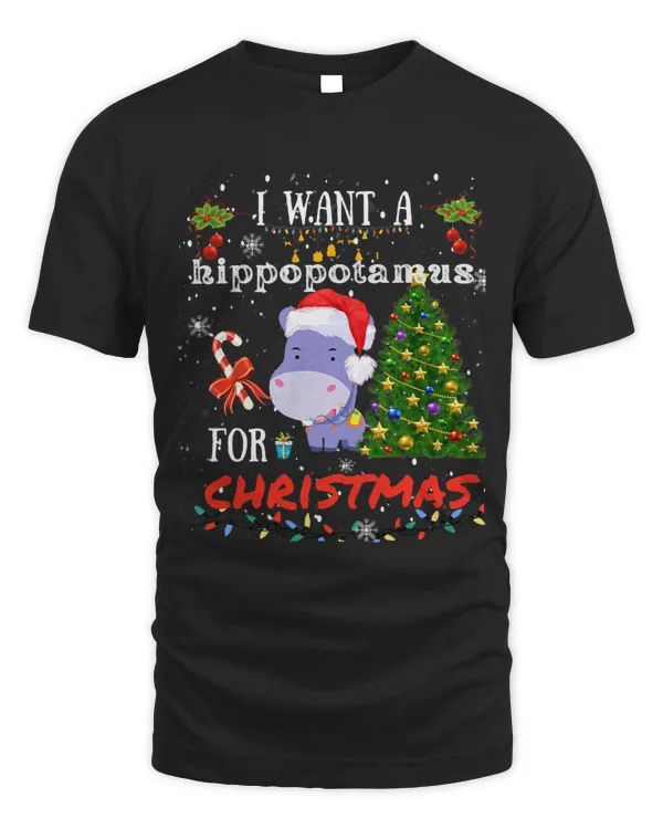I Want A Hippopotamus For Xmas Hippo for Kid Women