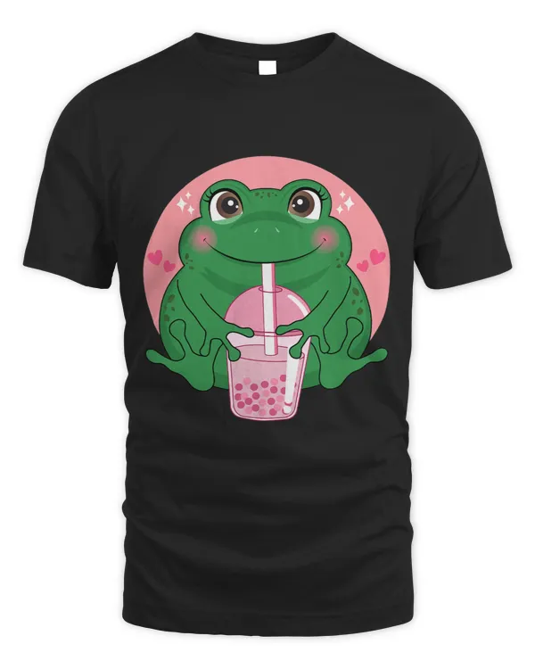 Frogs Kawaii Anime Frog Drinking Boba Tea Bubble Tea Cute Japanese