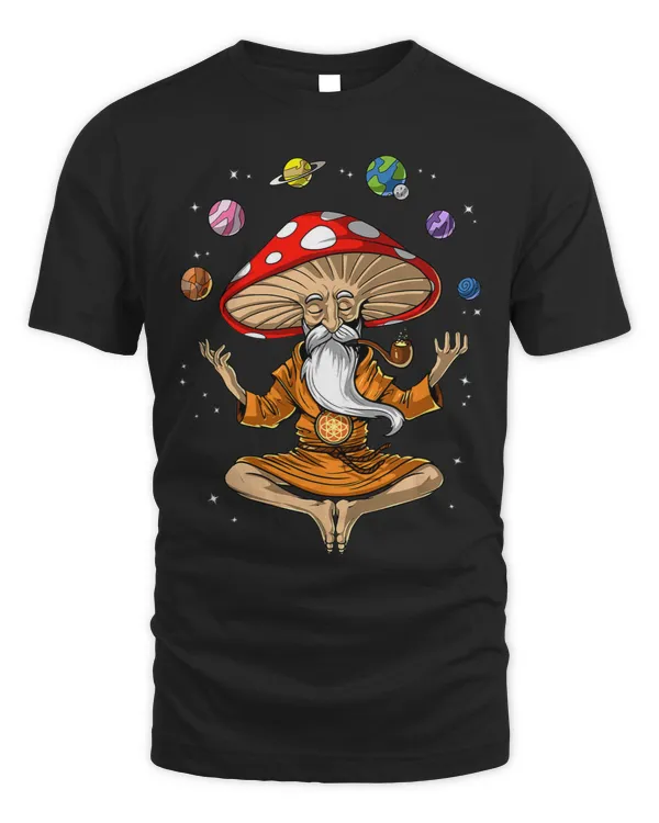 Psychedelic Mushroom Outer Space Buddha Yoga Meditation