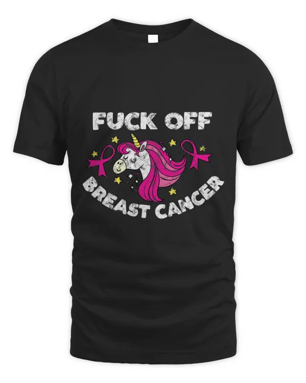 Fuck Off Breast Cancer Inspirational Funny Quote Unicorn