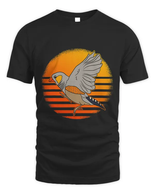 Cute Zebra Finches Summer Retro Sunset Zebra Finch