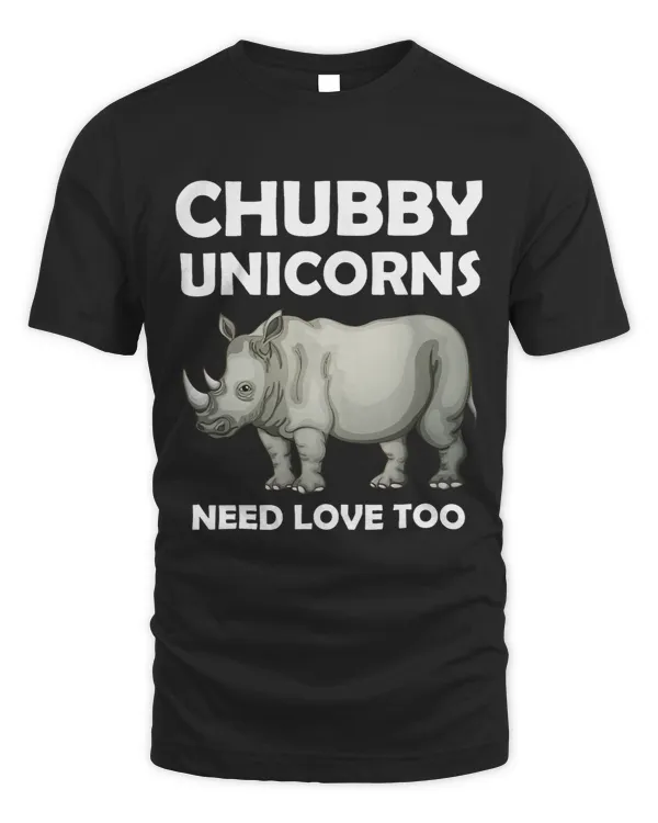 Chubby Unicorns Need Love Too Rhinos Rhinoceros colorful 3