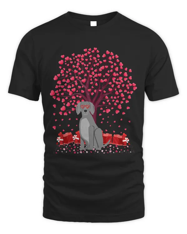 Weimaraner Dog Lover Heart Tree Weimaraner Valentines Day