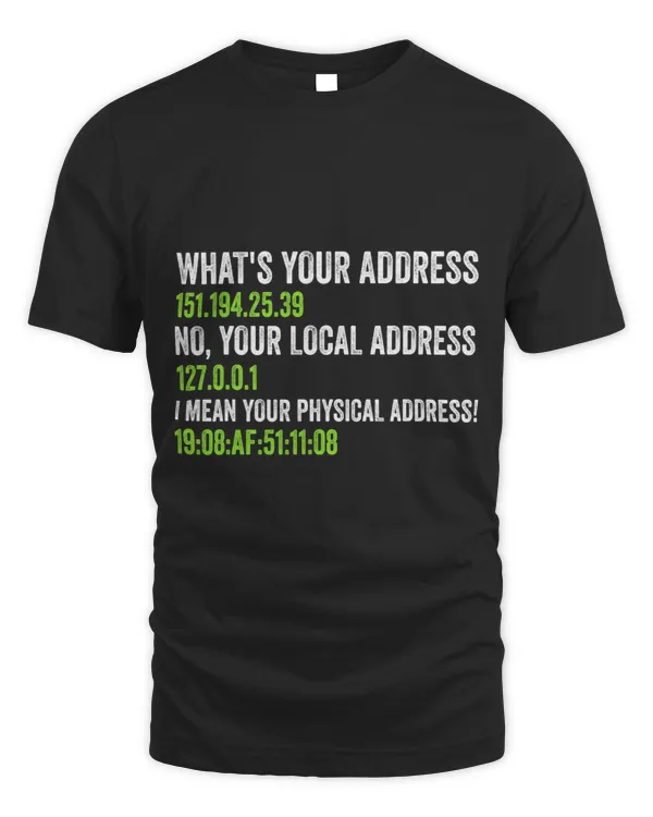 Whats Your Address Funny Networking IT Computer Programmers
