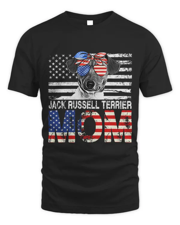 Womens Cool Jack Russell Terrier Mom USA Flag Patriotic Mothers Day