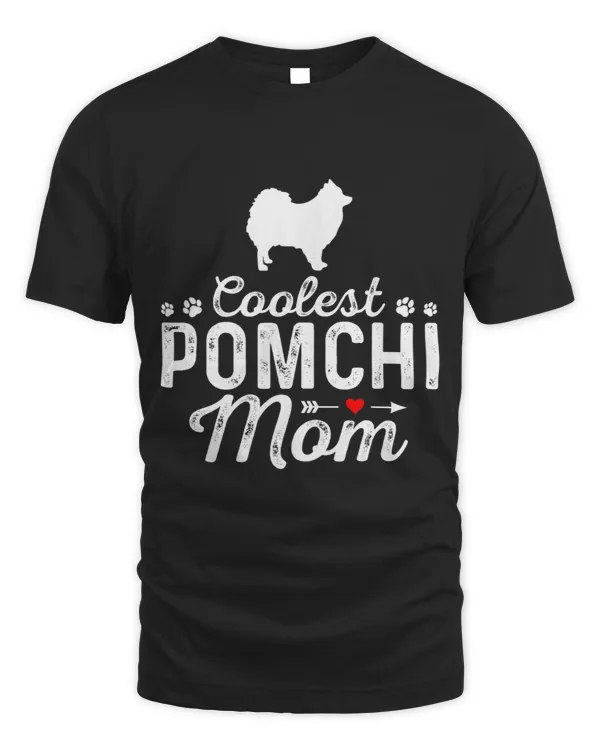 Womens Coolest Pomchi Mom Funny Dog Mama Pet Dog Family
