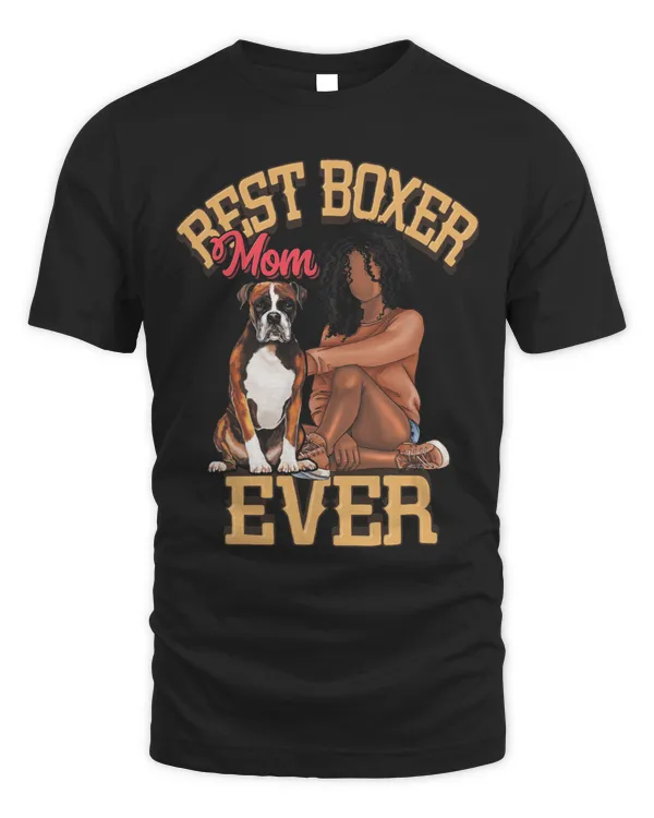 Womens Cute Best Boxer Mom Ever Vintage Puppy Lover