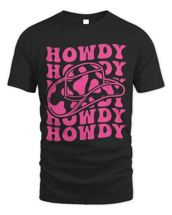 White Howdy Pink Country Western Cowgirl Southern Vintage