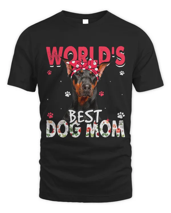 Womens Worlds Best Doberman Dog Mom Funny Mothers Day
