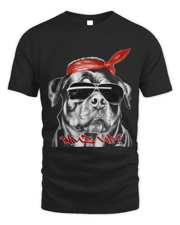 WUZ UP What´s Up HIP HOP Graffity fashion Rottweiler Red