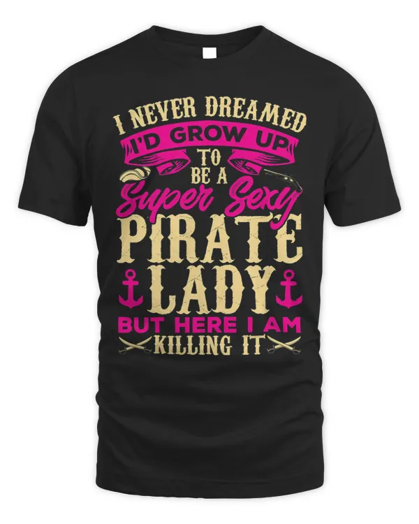Womens Funny Pirate Shirt Women Jolly Roger Freebooter 2