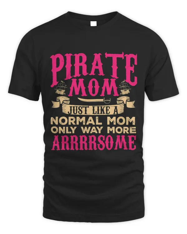 Womens Funny Pirate Shirt Women Jolly Roger Mom Freebooter 1