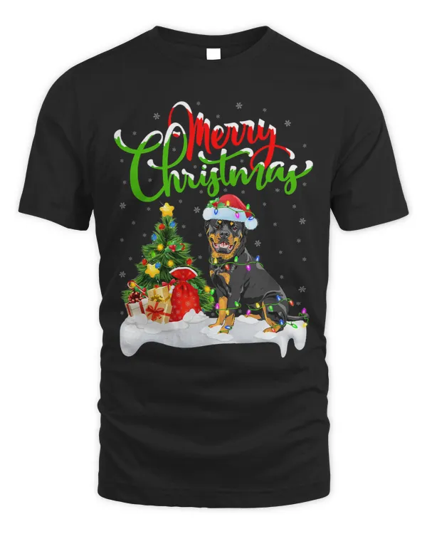 Xmas Decorations Santa Rottweiler Dog Christmas