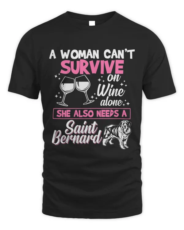 Womens Funny Saint Bernard Lover Graphic Women Girls St. Bernard