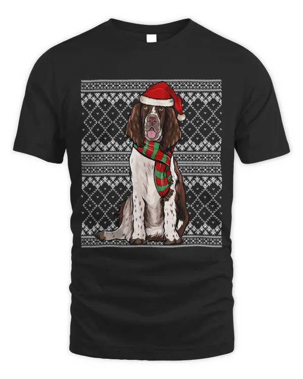 Xmas English Springer Spaniel Santa Claus Hat Ugly Christmas