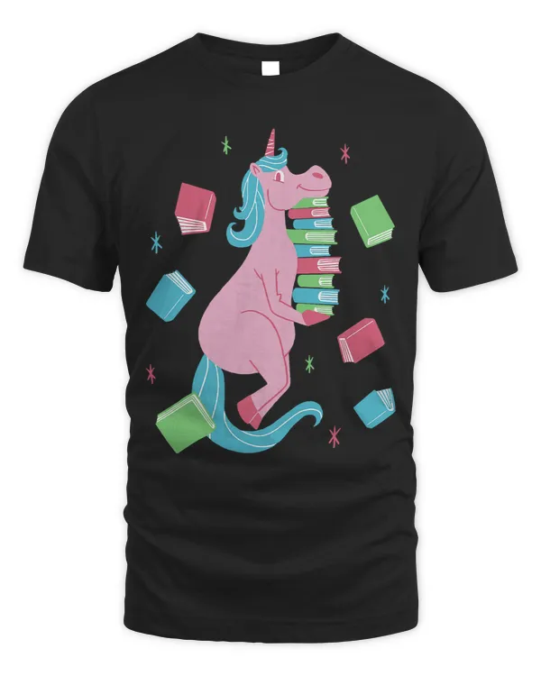 Just A Girl Who Loves Books and Unicorns Bookworm Kids Funny 1