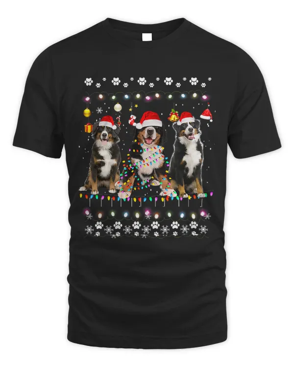 Xmas Lighting Matching Ugly Bernese Mountain Dog Christmas 98