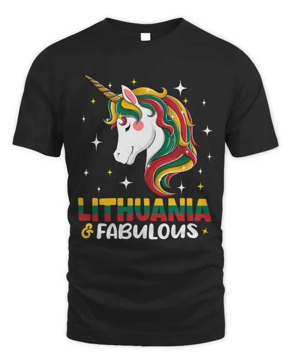 Womens Girl Lithuanian Lithuania Flag Unicorn Women