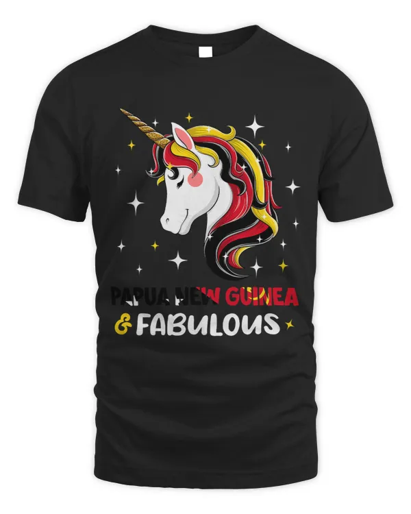 Womens Girl Papua New Guinea Flag Unicorn Women