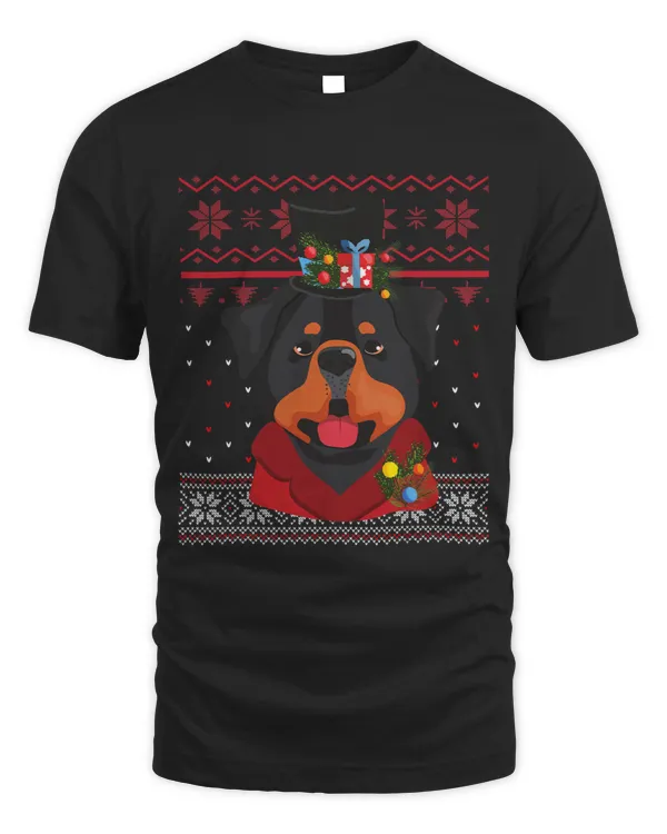 Xmas rottweiler Dog Santa Ugly Christmas