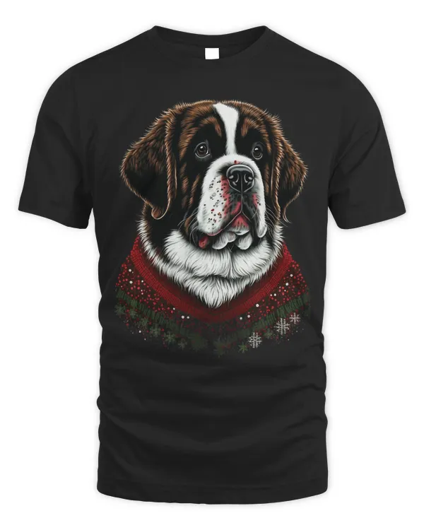 Xmas Saint Bernard Santa on Christmas Saint Bernard
