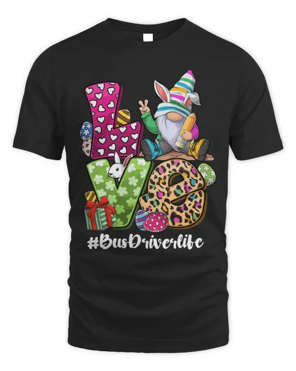 Love Bus Driver life Bunny Easter Gnome Egg Hunting Basket