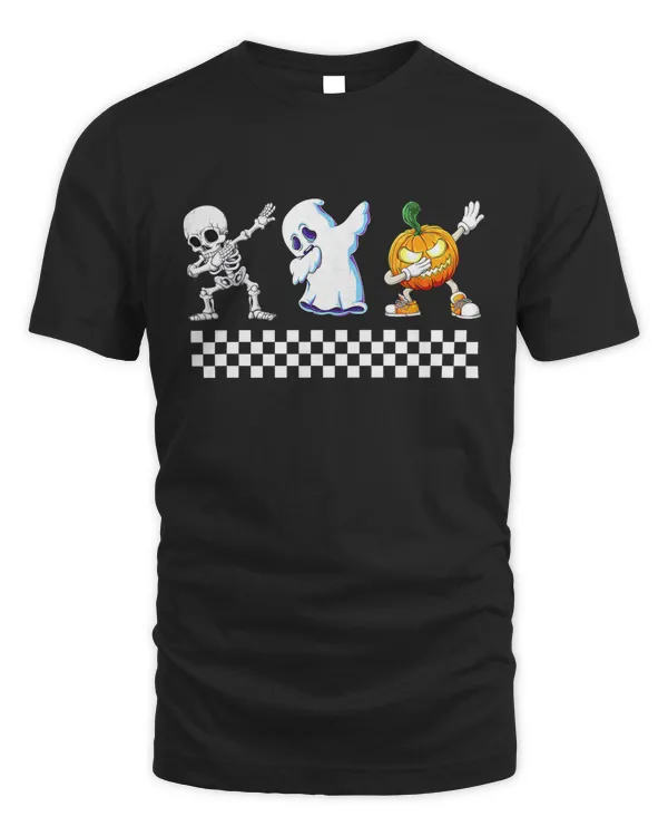 Dabbing Halloween Boys Skeleton Zombie Scary Pumpkin Mummy