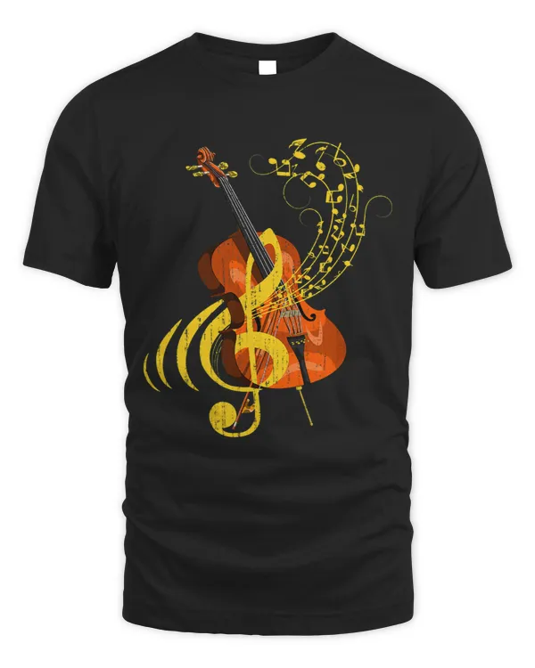 Cello Lover Treble Clef Classical Music Notes Cellist Orchestra Cello