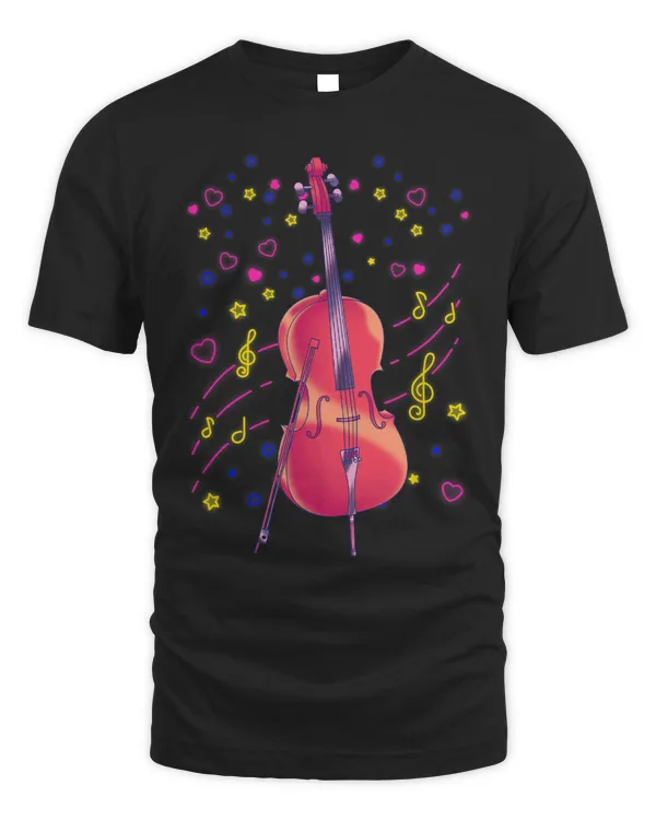 Cello Lover Treble Clef Musician Cellist Cello Player Hearts Cello