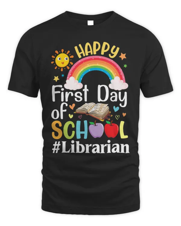 Sunlight Rainbow Books Happy First Day Of School Librarian