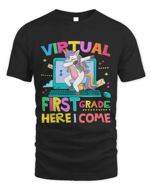 Virtual First Grade Dabbbing Unicorn Mask Back To School