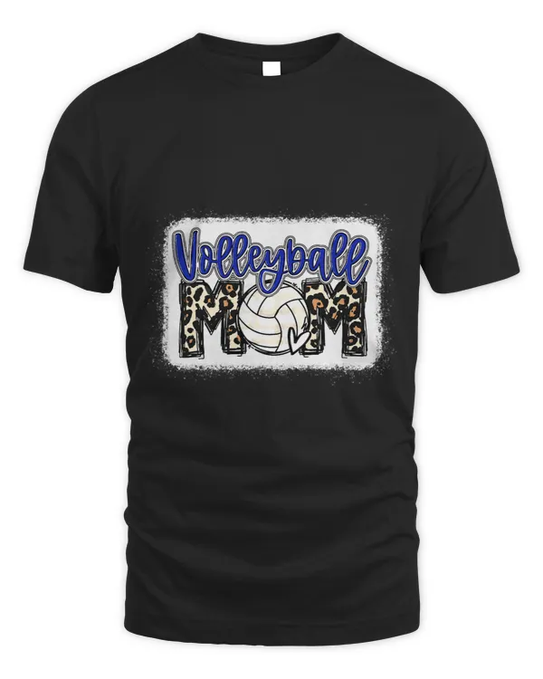 Volleyball Mom Blue Leopard
