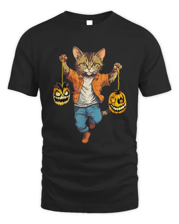 Cat Halloween Pumpkin funny cat lover Costume halloween