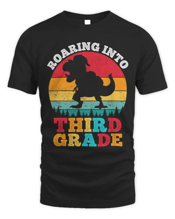 Roaring Into 3rd Third Grade Dinosaur Back to School Boys _1