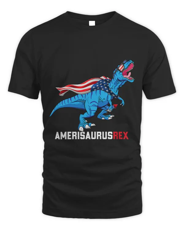 Dinosaur 4th of July Kids Boys Men Amerisaurus T Rex