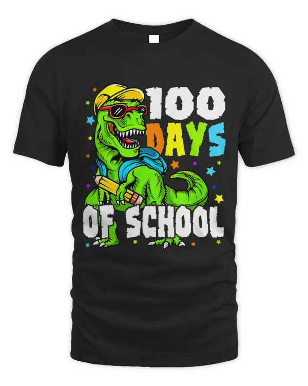 100 Days Smarter Happy 100 Days Of School Dinosaur T Rex