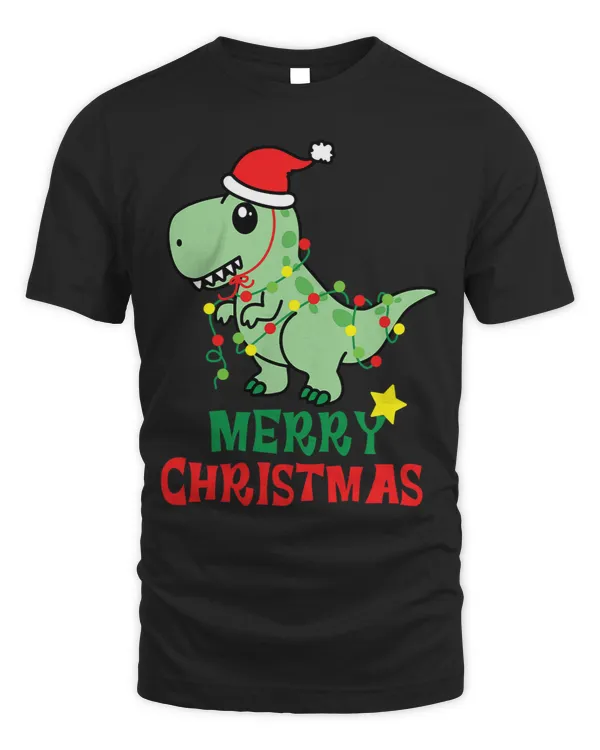 Cute T Rex Merry Christmas Dinosaur Tree Rex Pajama Lights