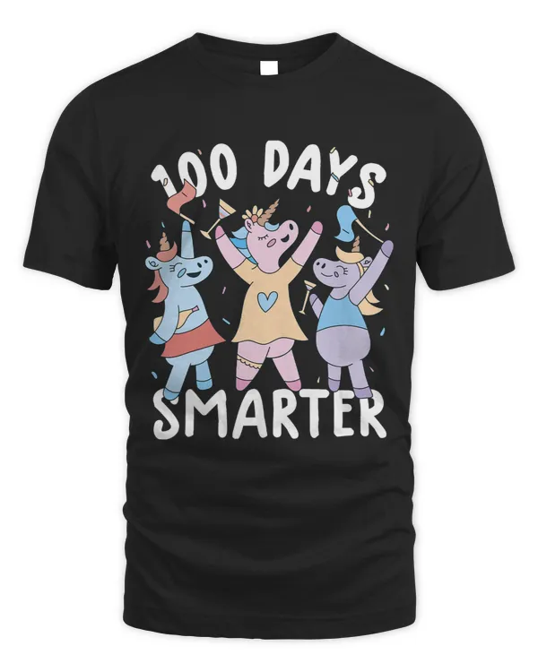 100 days smarter shirt 100th day of school shirt unicorn tee 4